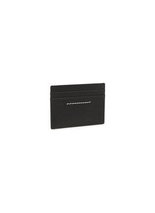 Figure View - Click To Enlarge - MM6 MAISON MARGIELA - Contrast Stitch Leather Card Holder