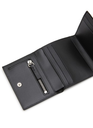 Detail View - Click To Enlarge - MM6 MAISON MARGIELA - Numeric Logo Embossed Leather Trifold Wallet