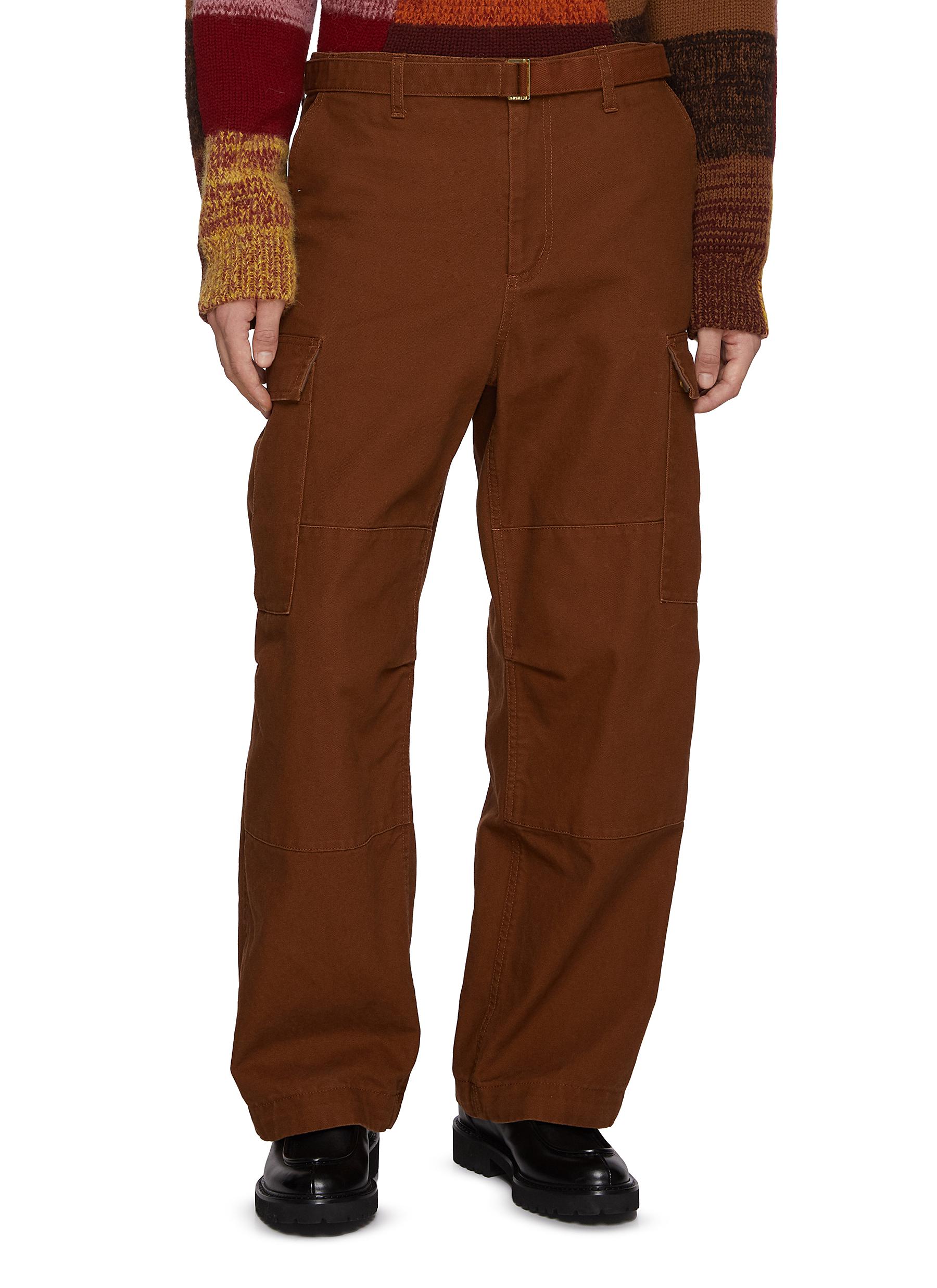 Sacai Wool Melton Pants ボルドー sacai: Men's Wool Melton Pants (Burgundy) | DSML E-SHOP