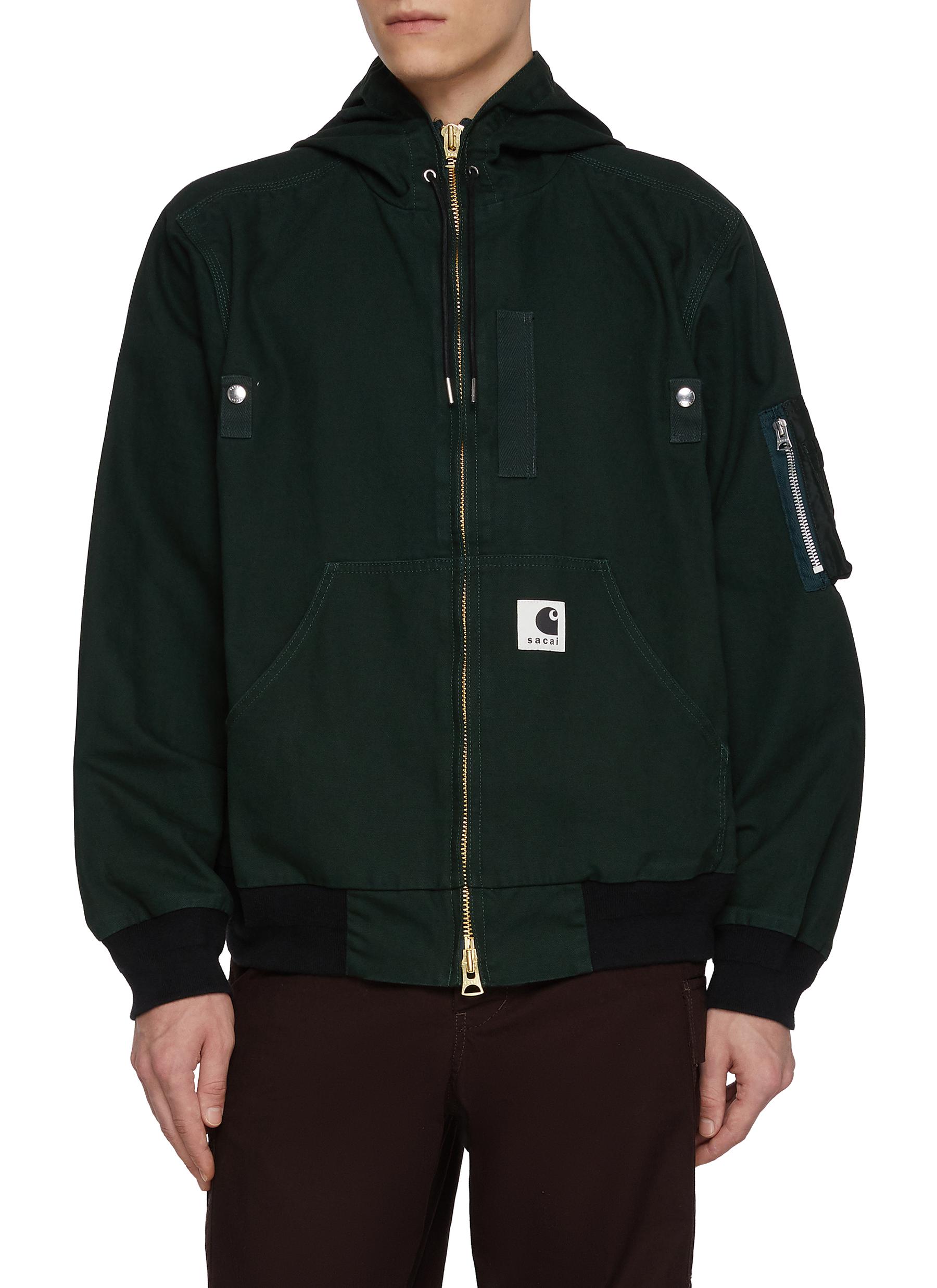 SACAI | x Carhartt WIP Layered Cotton Hoodie | Men | Lane