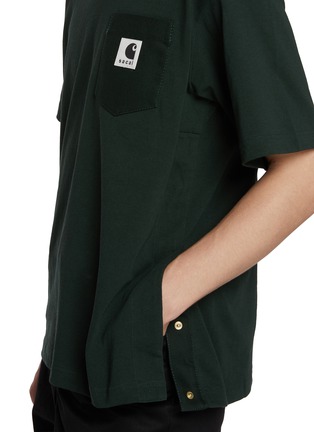  - SACAI - x Carhartt WIP Side Split Patch Pocket Cotton T-Shirt