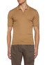 Main View - Click To Enlarge - SUNSPEL - Open Collar Silk Cotton Polo Shirt