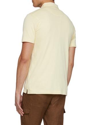 Back View - Click To Enlarge - SUNSPEL - Riviera Pocket Cotton Polo Shirt