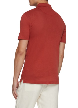 Back View - Click To Enlarge - SUNSPEL - Riviera Pocket Cotton Polo Shirt