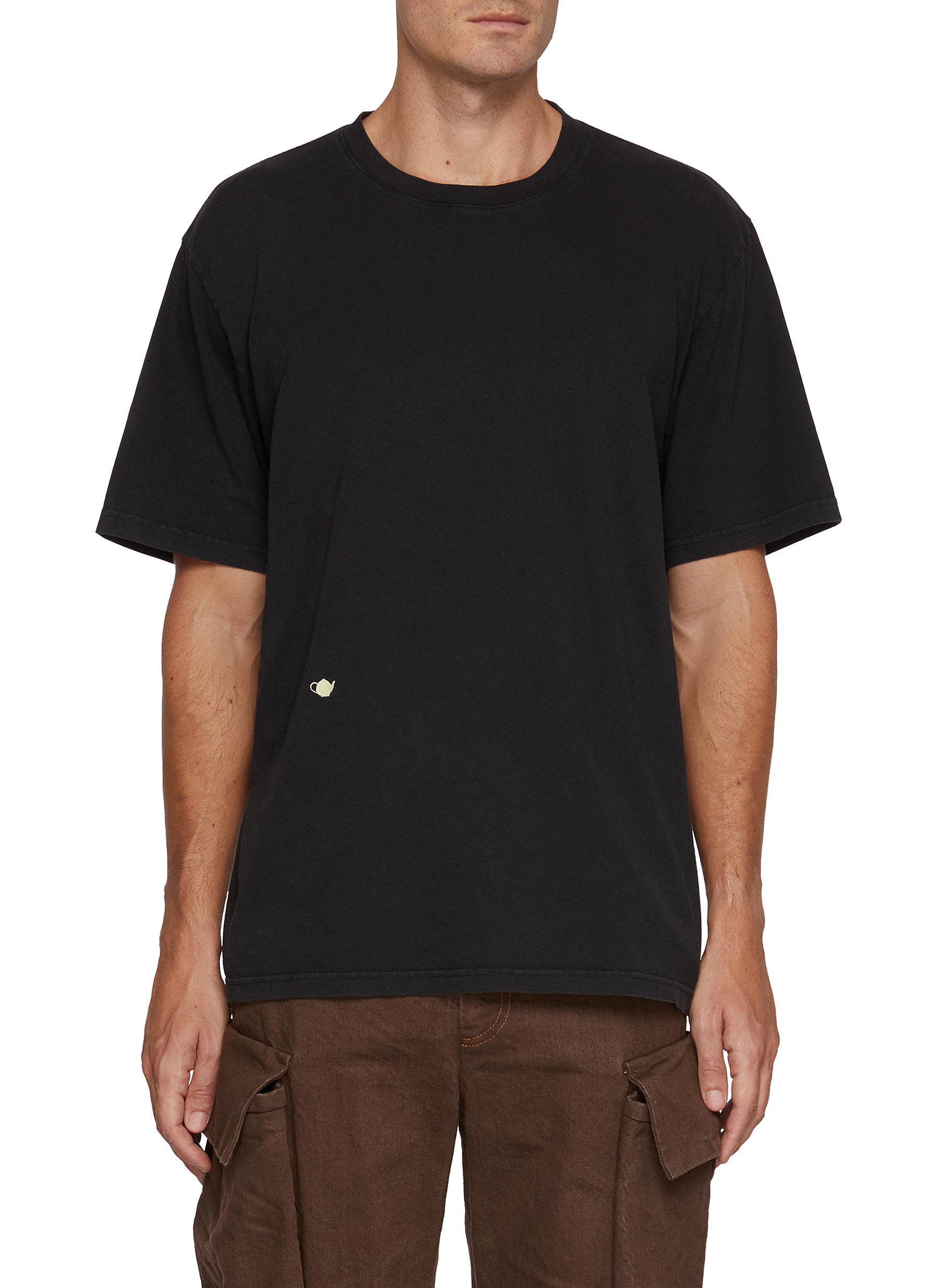 Tシャツ・カットソー J W ANDERSON BLACK COTTON TANK TOP JW Anderson Anchor logo-embroidered Tank Top | Black | FARFETCH