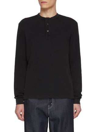 Main View - Click To Enlarge - JW ANDERSON - Waffle Cotton Henley Top