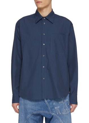 Main View - Click To Enlarge - JW ANDERSON - Patchwork Striped Cotton Shirt