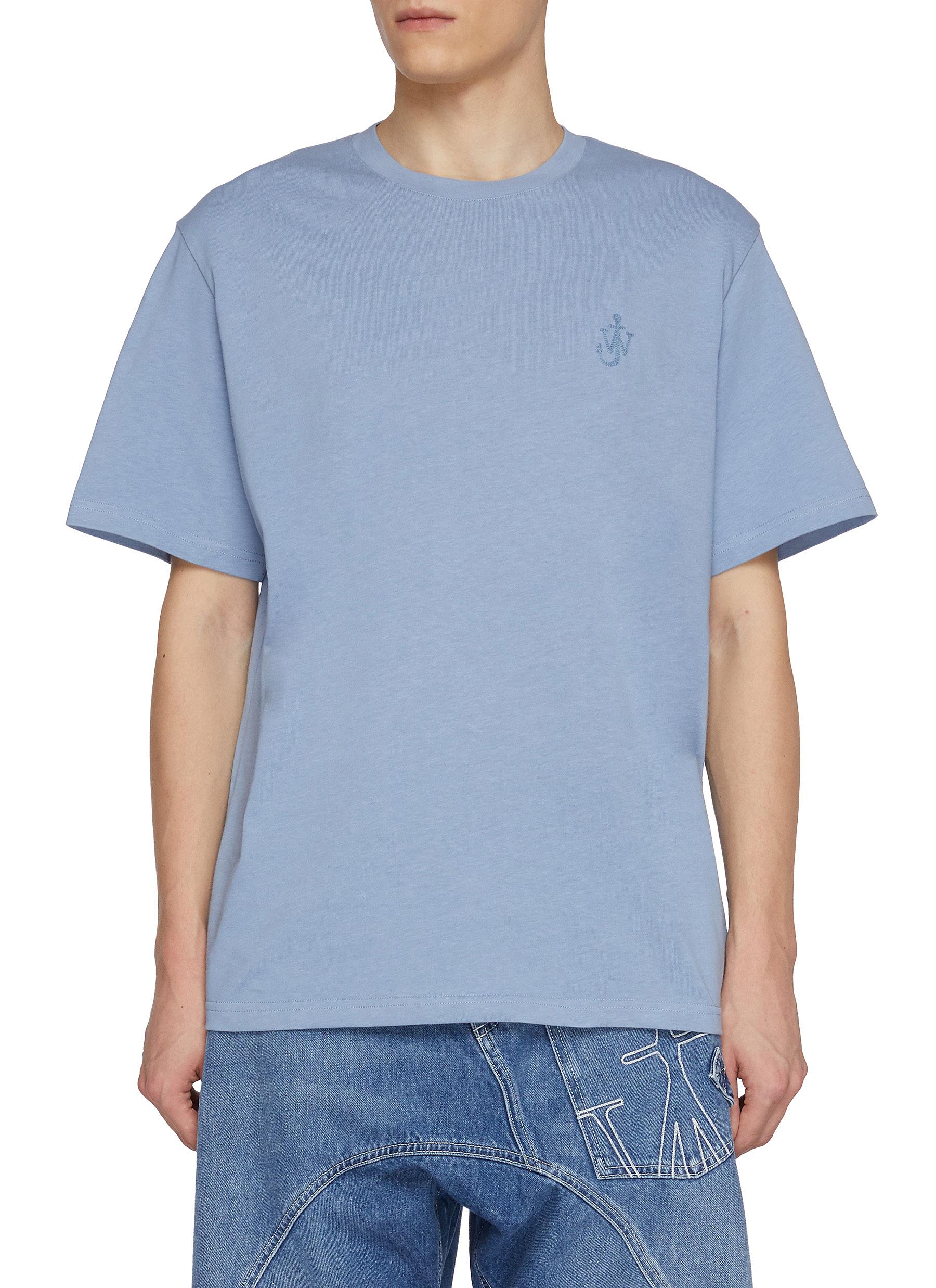【関税込み】JW Anderson ネイビー Anchor Embroidery Tシャツ JW Andersonのネイビー Anchor Embroidery Tシャツがセール中