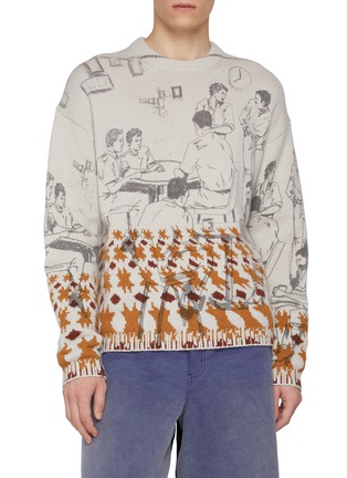 Main View - Click To Enlarge - JW ANDERSON - Printed Jacquard Sweater