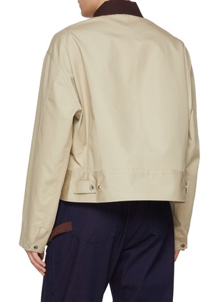 Back View - Click To Enlarge - JW ANDERSON - Curved Hem Cotton Workwear Jacket