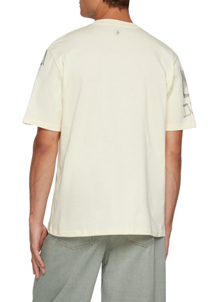 Back View - Click To Enlarge - JW ANDERSON - Café Scene Printed Cotton T-Shirt