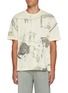 Main View - Click To Enlarge - JW ANDERSON - Café Scene Printed Cotton T-Shirt