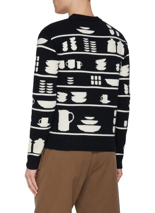 Back View - Click To Enlarge - JW ANDERSON - Crockery Jacquard Wool Sweater