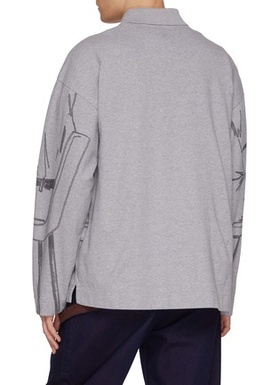 Back View - Click To Enlarge - JW ANDERSON - Rugby Printed Cotton Polo Jacket