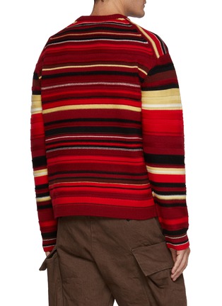 Back View - Click To Enlarge - JW ANDERSON - Striped Wool Knit Sweater