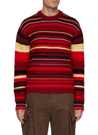 Main View - Click To Enlarge - JW ANDERSON - Striped Wool Knit Sweater