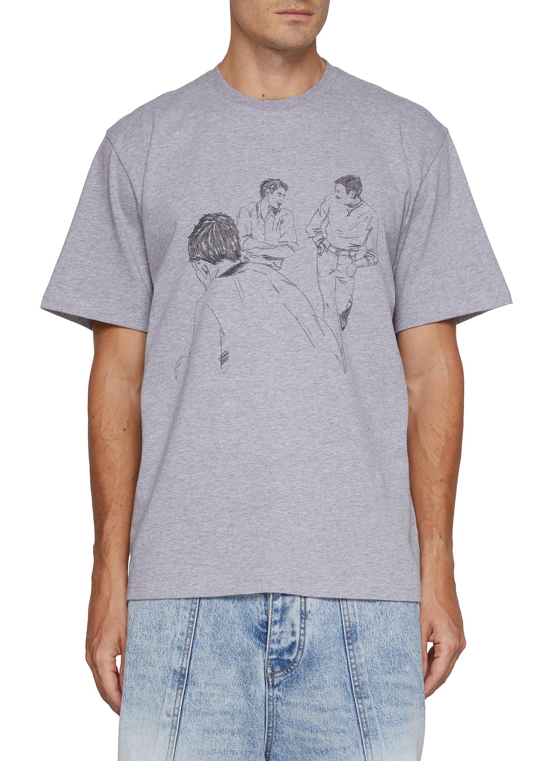 JW ANDERSON | Café Scene Printed Cotton T-shirt | Men | Lane