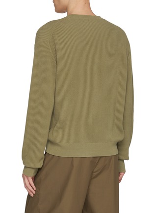 Back View - Click To Enlarge - STUDIO NICHOLSON - Crewneck Cotton Rib Knit Sweater