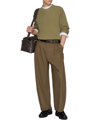 Figure View - Click To Enlarge - STUDIO NICHOLSON - Crewneck Cotton Rib Knit Sweater
