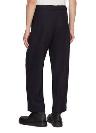 Back View - Click To Enlarge - STUDIO NICHOLSON - Pleated Curved Tapered Wool Pants