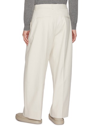 Back View - Click To Enlarge - STUDIO NICHOLSON - Pleated Curved Cotton Pants