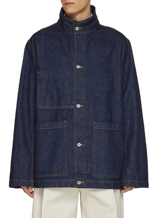 Main View - Click To Enlarge - STUDIO NICHOLSON - Stand Collar District Denim Jacket