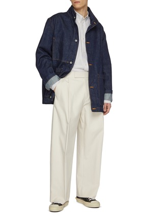 Figure View - Click To Enlarge - STUDIO NICHOLSON - Stand Collar District Denim Jacket