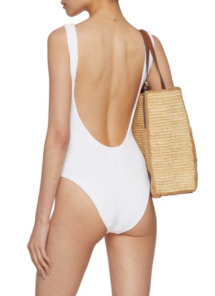 Back View - Click To Enlarge - HUNZA G - Square Neck Swimsuit