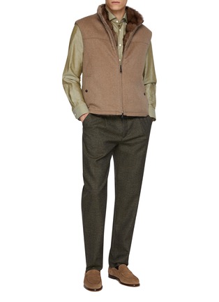 Figure View - Click To Enlarge - FABIO GAVAZZI - Reversible Sable Fur Cashmere Vest