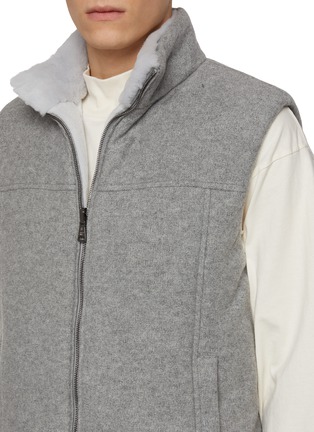  - FABIO GAVAZZI - Reversible  Sculpted Mink Cashmere Jersey Vest