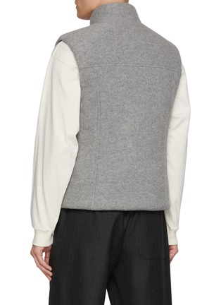 Back View - Click To Enlarge - FABIO GAVAZZI - Reversible  Sculpted Mink Cashmere Jersey Vest
