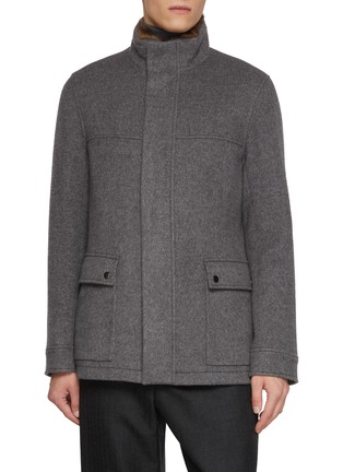Main View - Click To Enlarge - FABIO GAVAZZI - Sable Sculpted Mink Cashmere Jacket