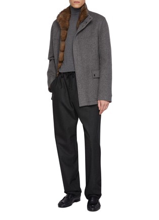 Figure View - Click To Enlarge - FABIO GAVAZZI - Sable Sculpted Mink Cashmere Jacket