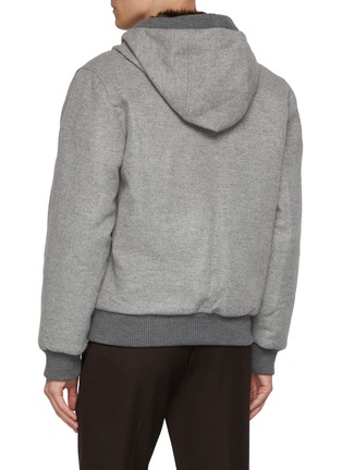 Back View - Click To Enlarge - FABIO GAVAZZI - Hooded Sable Cashmere Bomber Jacket