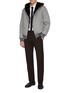 Figure View - Click To Enlarge - FABIO GAVAZZI - Hooded Sable Cashmere Bomber Jacket