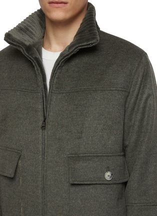  - FABIO GAVAZZI - Sculpted Mink Cashmere Blend Bomber Jacket