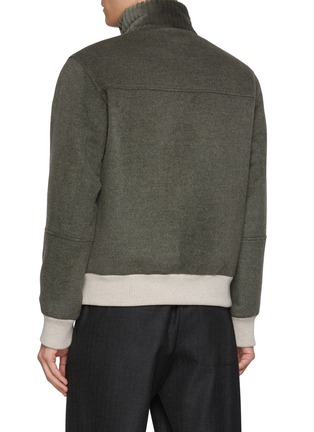 Back View - Click To Enlarge - FABIO GAVAZZI - Sculpted Mink Cashmere Blend Bomber Jacket
