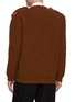 Back View - Click To Enlarge - PRADA - Button Up Fur Panelled Wool Knit Cardigan