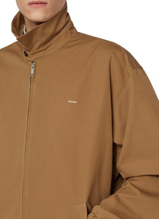  - PRADA - Cotton Poplin Logo Hooded Jacket