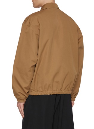 Back View - Click To Enlarge - PRADA - Cotton Poplin Logo Hooded Jacket