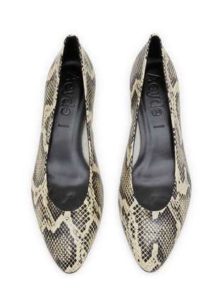Detail View - Click To Enlarge - AEYDE - Helia 30 Snake Print Leather Pumps