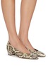 Figure View - Click To Enlarge - AEYDE - Helia 30 Snake Print Leather Pumps