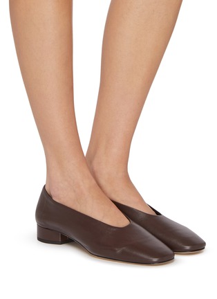 Figure View - Click To Enlarge - AEYDE - Delia 25 Leather Ballet Pumps