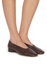 Figure View - Click To Enlarge - AEYDE - Delia 25 Leather Ballet Pumps