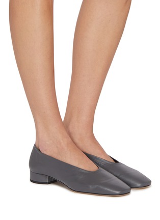 Figure View - Click To Enlarge - AEYDE - Delia 25 Leather Ballet Pumps