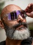 Detail View - Click To Enlarge - CHAMELO - Falcon Alpha Lens Smart Glasses — Ice Frame/Alpha Purple Lens