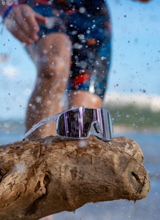  - CHAMELO - Falcon Alpha Lens Smart Glasses — Ice Frame/Alpha Purple Lens