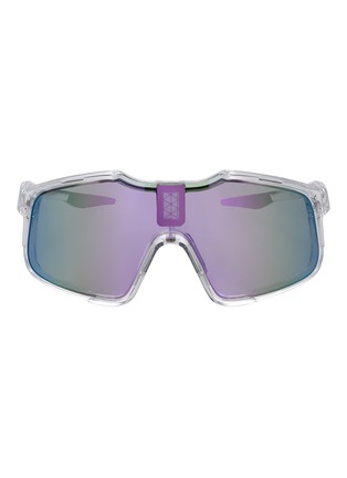 Front View - Click To Enlarge - CHAMELO - Falcon Alpha Lens Smart Glasses — Ice Frame/Alpha Purple Lens
