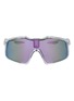 Front View - Click To Enlarge - CHAMELO - Falcon Alpha Lens Smart Glasses — Ice Frame/Alpha Purple Lens