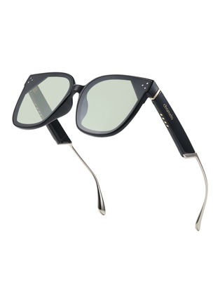 Detail View - Click To Enlarge - CHAMELO - Veil Alpha Lens Smart Glasses — Glossy Black Frame/Smoke Lenses